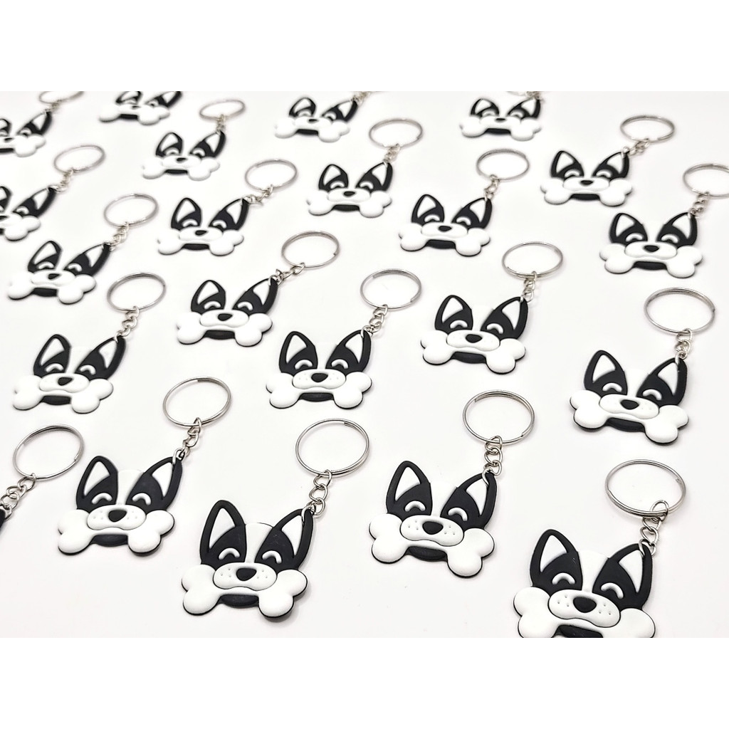 Chaveiro Cachorrinho Lembrancinha Pet Shop Borracha Ossinho