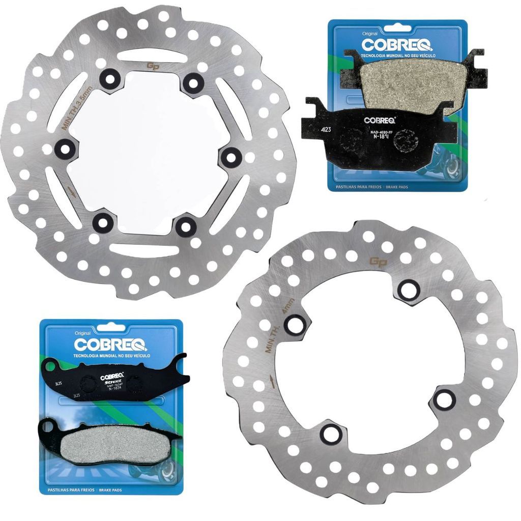 Kit Discos de Freio Adv 150 Abs / Adv 160 + Pastilhas Cobreq