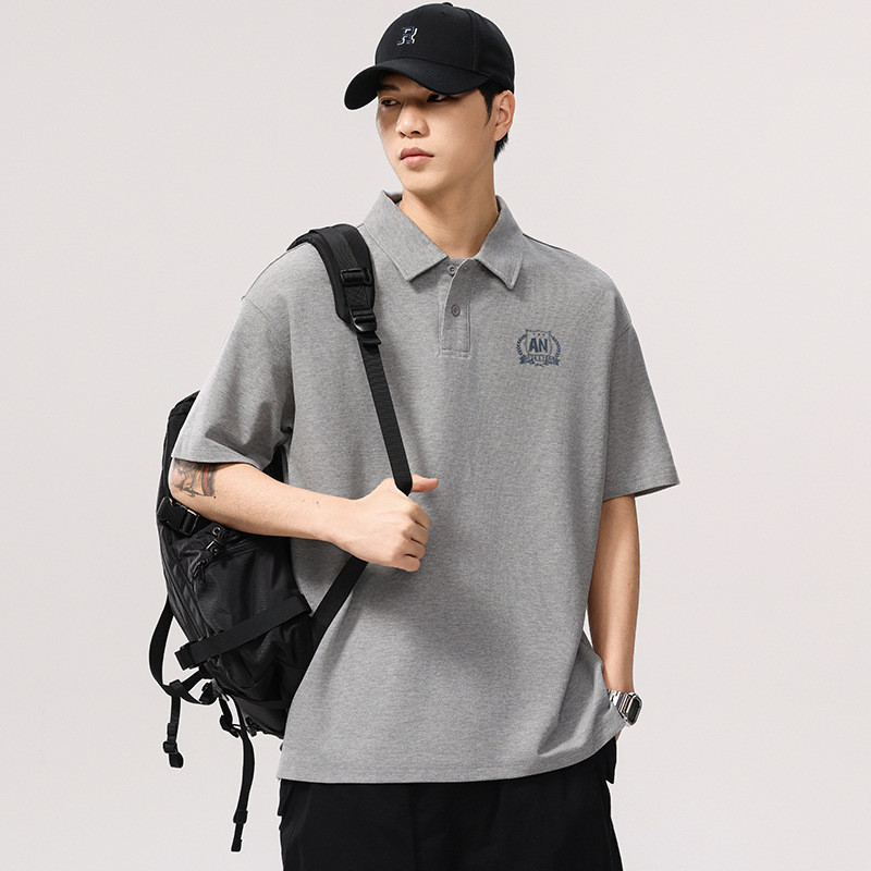 Plus size roupas masculinas verão nova manga curta algodão gordura polo camisa masculina Street Wear solto plus size top