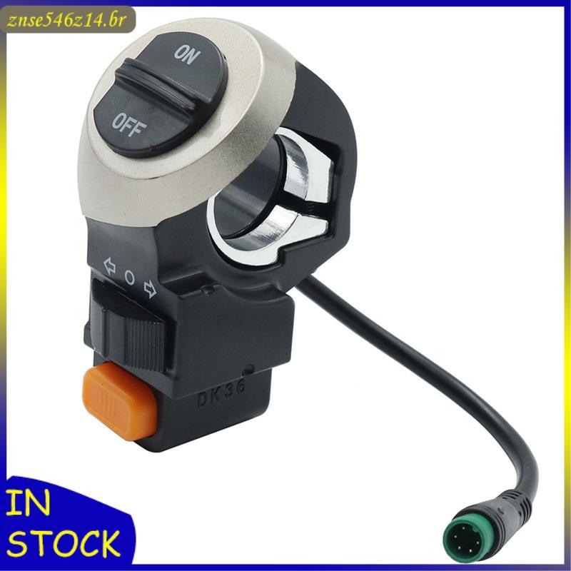 [Rbw] 1 Peça De Scooter Elétrico Lâmpada Frontal Buzina De Sinal Liga/Desliga Botão Interruptor De Luz Bicicleta Elétric