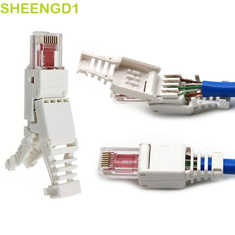 SHEENGD1 RJ45 Conector 8P8C Conectores Portáteis CCTV POE CAT6