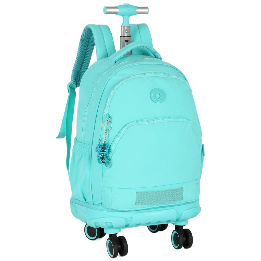 Mochila Rodinhas 34L Escolar Feminina Infantil Juvenil Rodas 360 Costas Alça Acolchoada Espaçosa