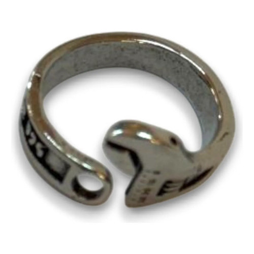 Anel Estilo Chave Ferramenta Carro Moto Liga Metal Ajustável Prateado 10 Chave Inglesa