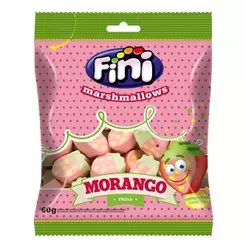 Marshmallow Fini Morango 60g - Embalagem com 12 Unidades