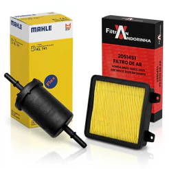 KIT MANUTENÇÃO REVISÃO MOTO HONDA BROS 160 XRE 190 2025 FILTRO DE AR MOTO FILTRAN + FILTRO DE COMBUSTIVEL MAHLE