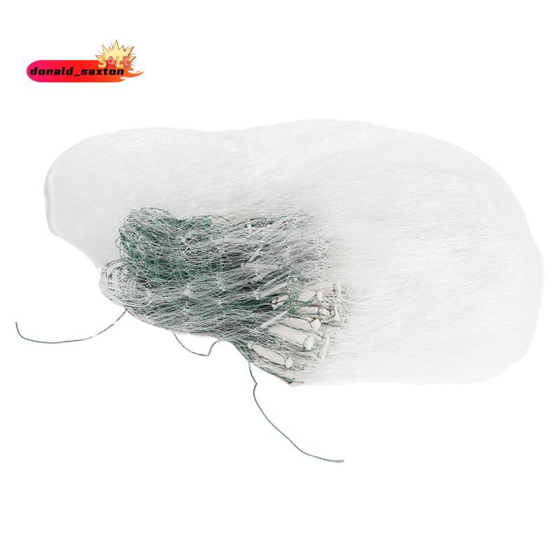 [Rápido D] 25m Transparente Branco Verde Monofilamento Pesca Rede De Peixe Com Flutuador