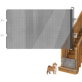 Portão Retrátil para Portas e Escadas Sem Perfuração, Barreira de Segurança para Cães para Uso Interno e Externo, Fácil 