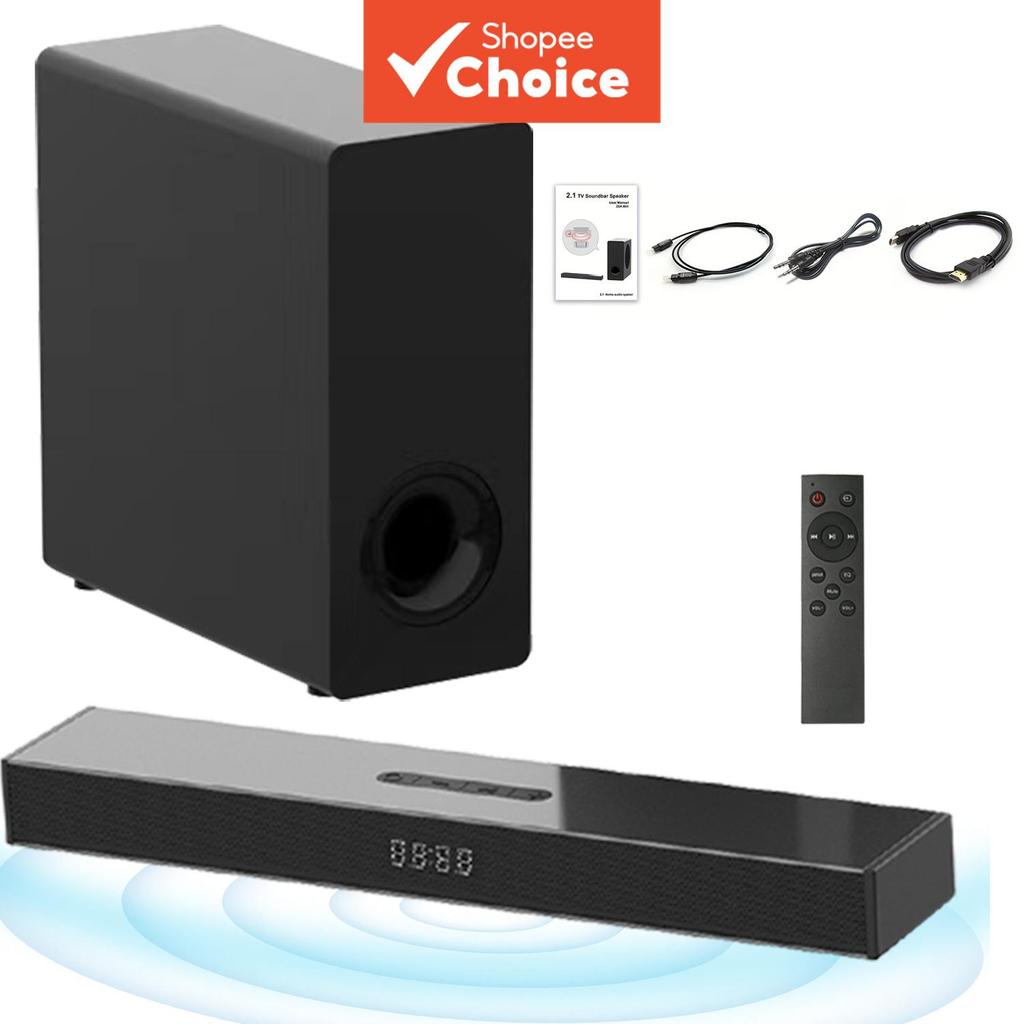 Sistema de Som 5.0 Bluetooth 100W com Soundbar e Subwoofer para TV, Home Theater com Entradas ARC/AUX/Ópticas