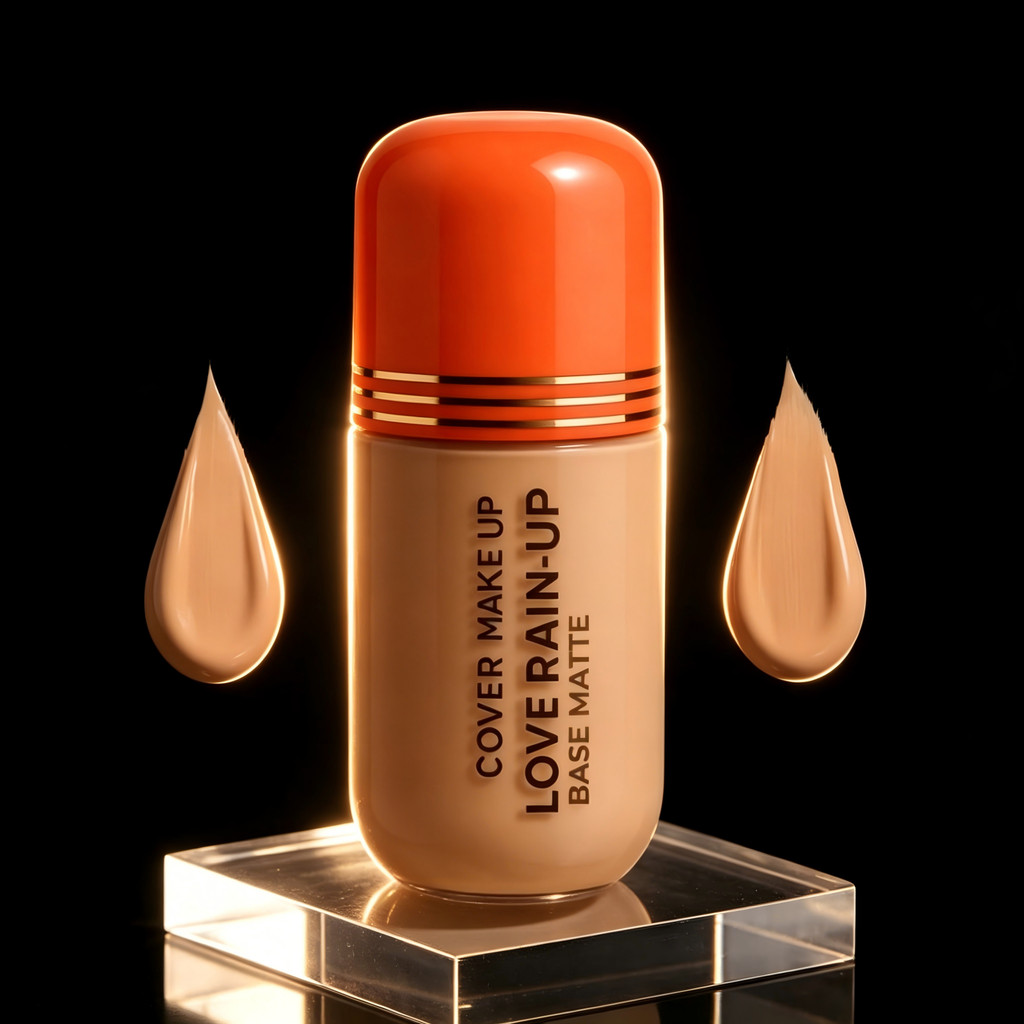 Base Matte Cover Up Love Rain - Cobertura Alta, Aveludado e Resistente à Água​ LR2016 Base Matte Cover Up