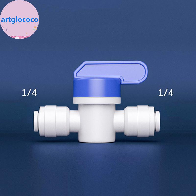 Artglococo 1 Peça Encaixe Para Aquário RO Válvula De Esfera De Plástico Reto De Água 1/4 " 3/8 " OD Mangueira Qui Conect