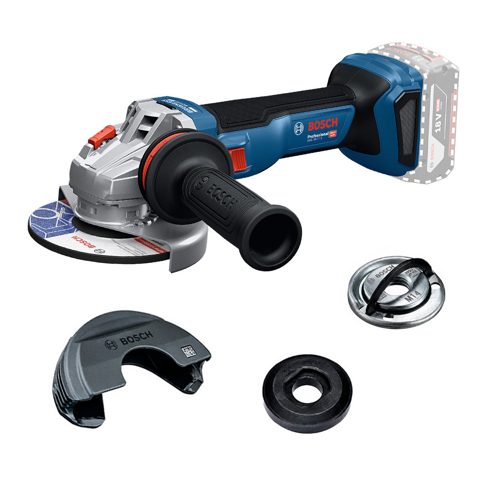 Esmerilhadeira Angular 5" (125mm) a Bateria 18V com Controle de Velocidade Bosch GWS 18V-11S