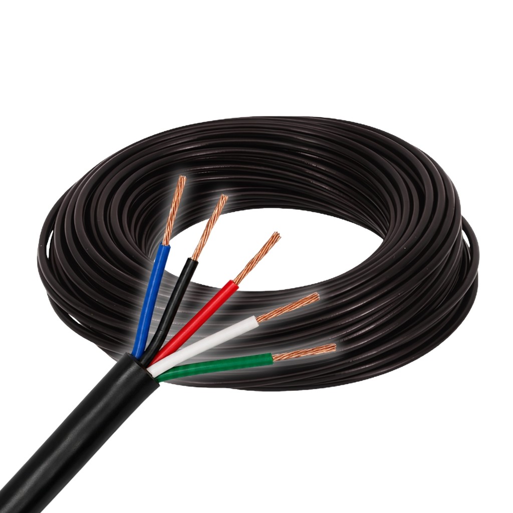 Cabo Pp Instalação Elétrica 5 Vias 2,50mm - 50 Metros Preto