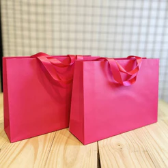 Sacola de Papel Rosa Pink 35x25x10 – Kit com 5 Unidades