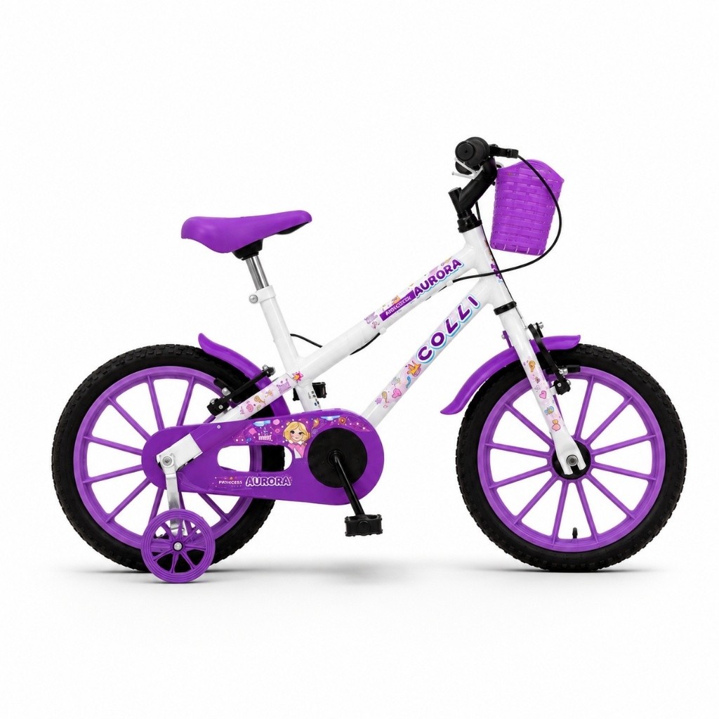 Bicicleta Aro 16 Infantil Aurora Princess Colli