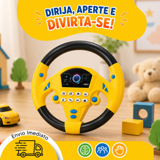Volante Musical Para Bebê Com Som Luzes Brinquedo Interativo