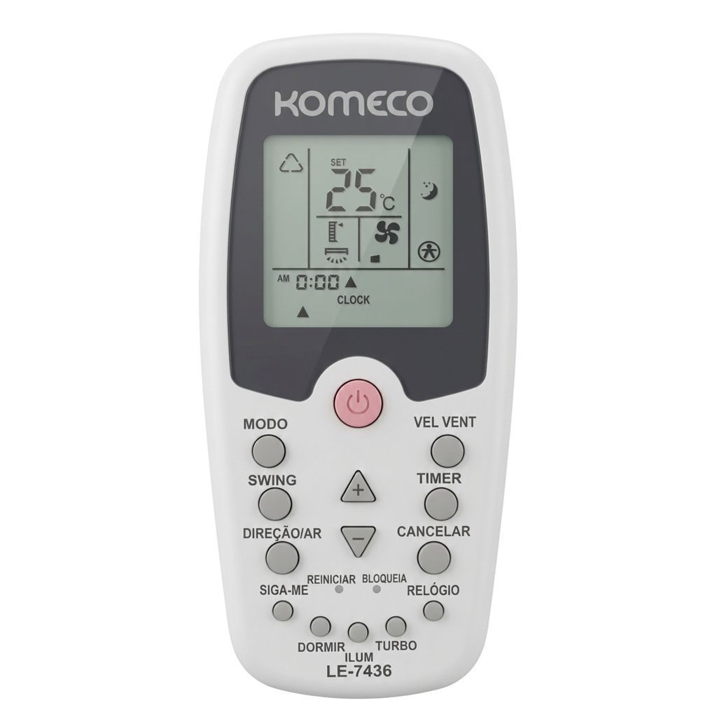 Controle Remoto Compatível com Ar Condicionado Komeco ZH/KZ-01 ZH/EZ-01 - ZH/HZ-01