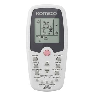 Controle Remoto Compatível com Ar Condicionado Komeco ZH/KZ-01 ZH/EZ-01 - ZH/HZ-01