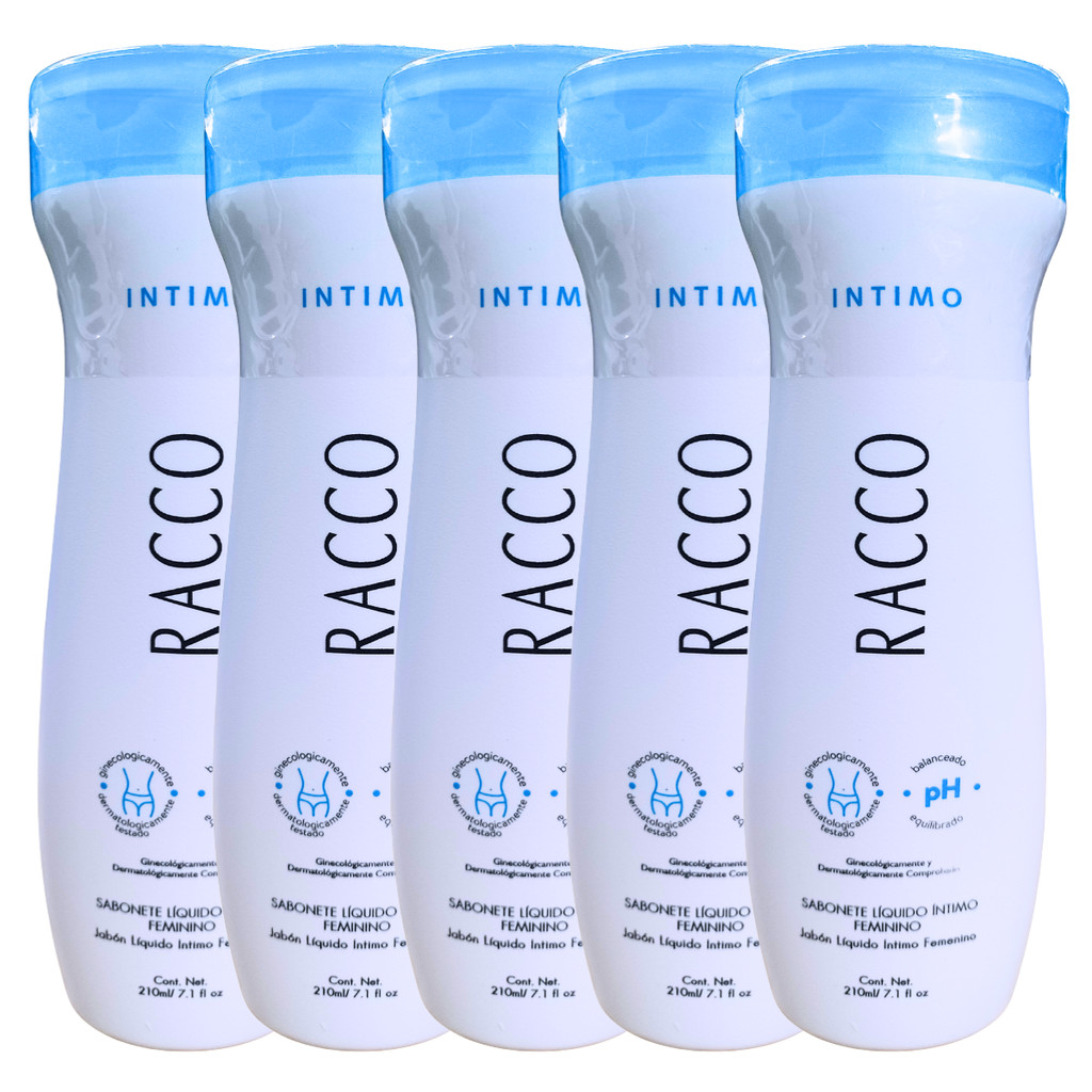 Kit 5 Unidades Sabonete Líquido Íntimo Tradicional Racco