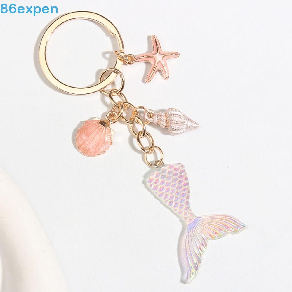 EXPEN1 Chaveiro De Cauda De Sereia , Estrela Do Mar , Concha , Coração , Estilo Praia em Oferta na Shopee