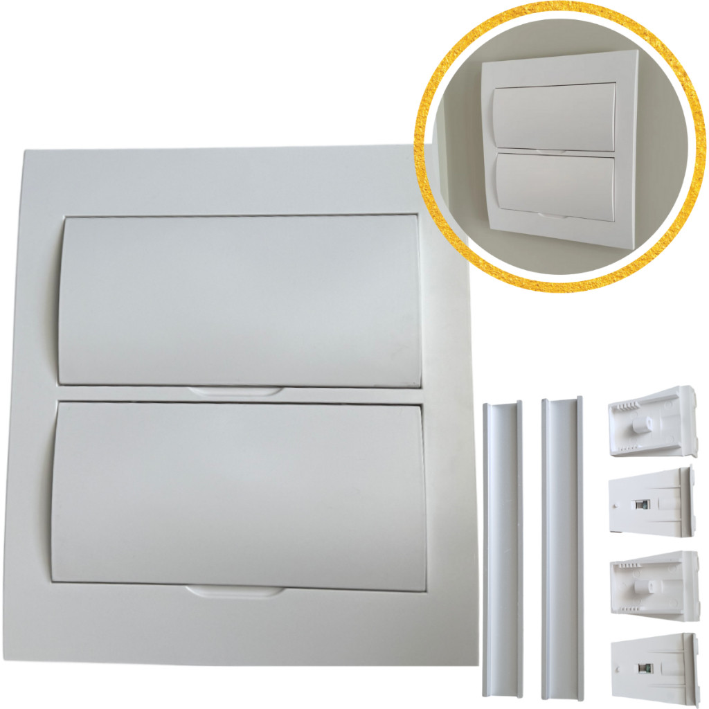 Quadro De Distribuição Centrinho Centro Para 24 Disjuntores Din De Embutir 24P 24 DIN