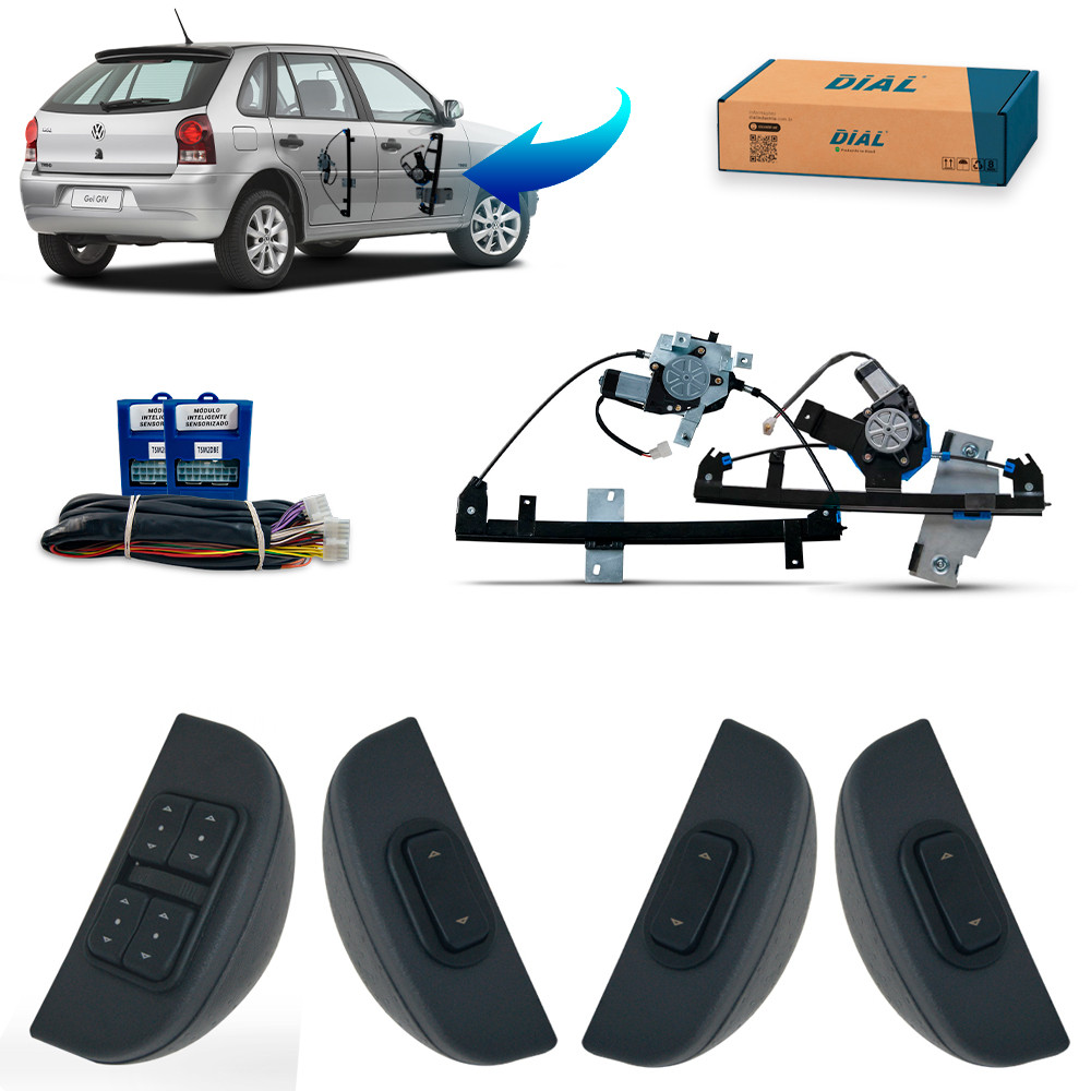 Kit Vidro Eletrico Gol G4 Parati 4 Portas Completo em Oferta na Shopee