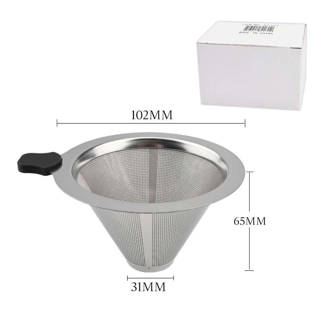 Filtro De Café Inox Reutilizável Nº Individual Dupla Camada Portátil ming