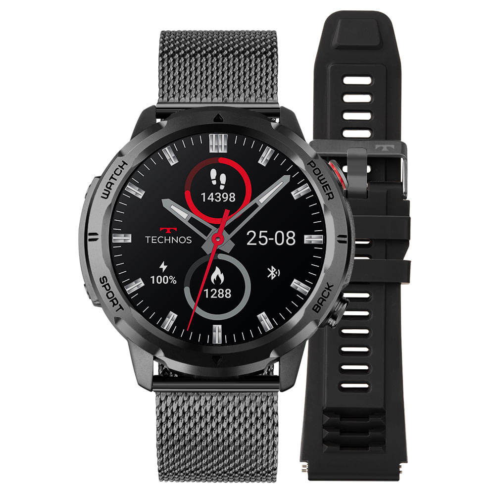 Smartwatch Technos Connect Sports Call Preto - TSPORTSCAF/5P