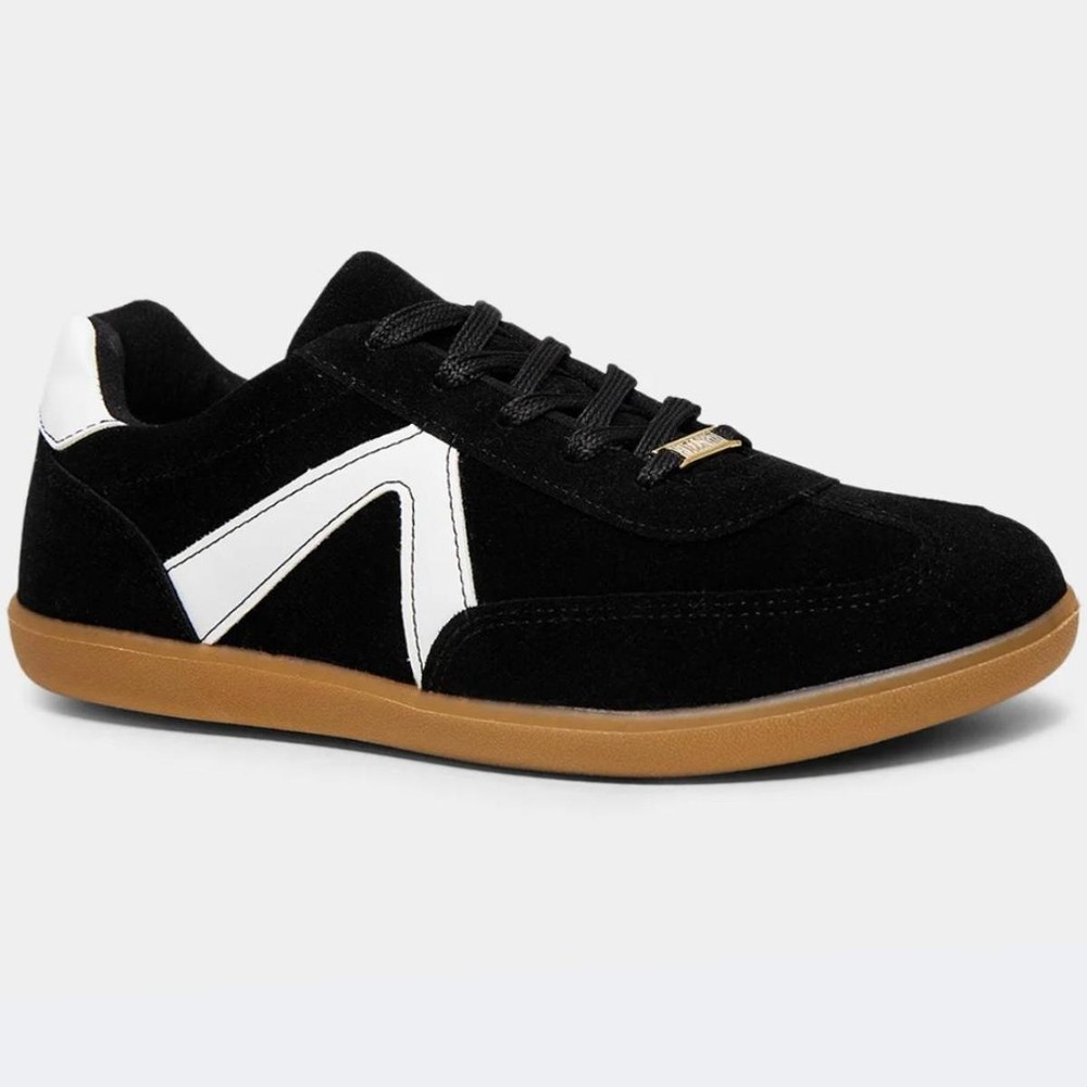 Tênis Vizzano Camurça Feminino - Preto e Branco