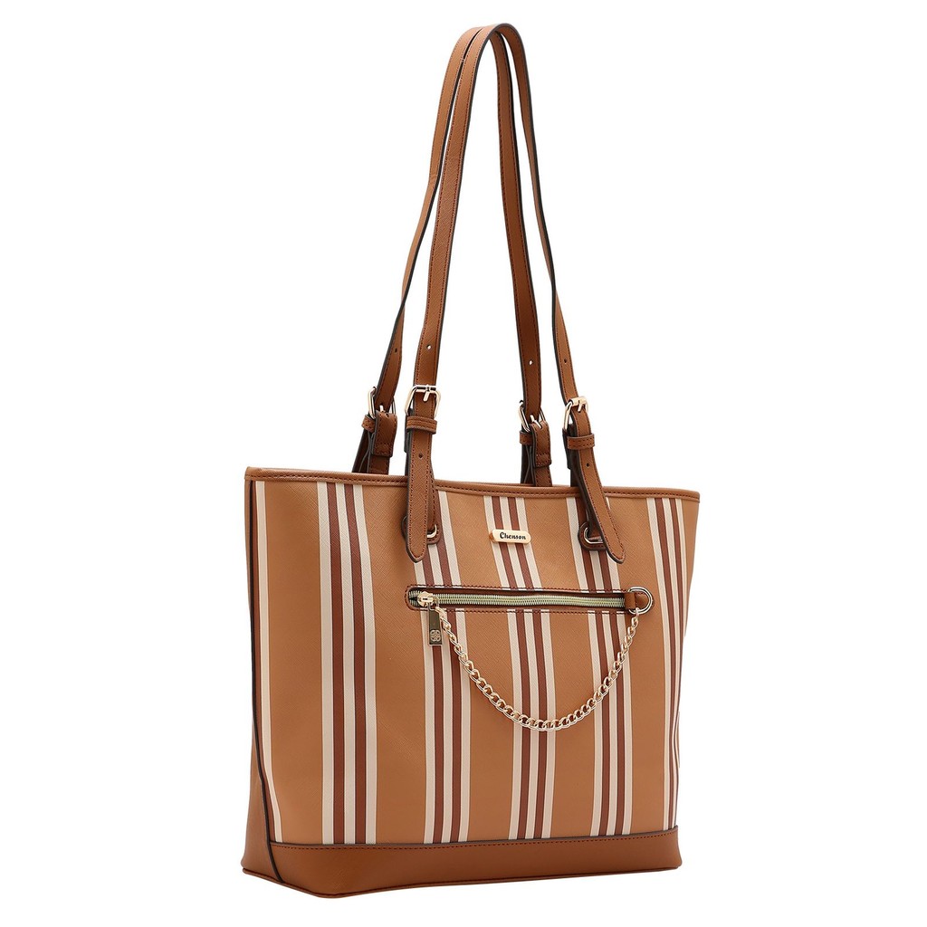 Bolsa Feminina Chenson Tote Listras 3485272 em Oferta na Shopee