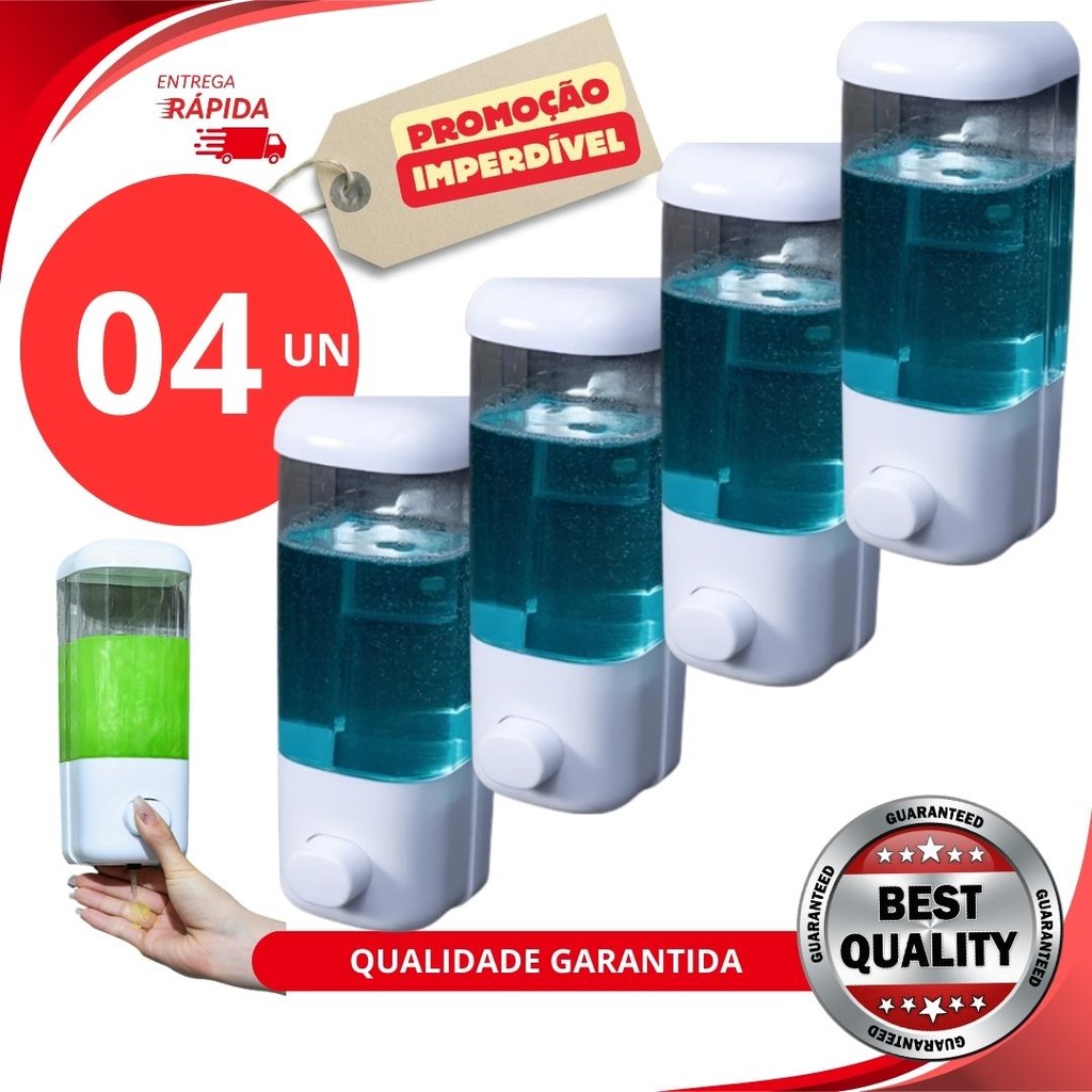 Dispenser De Parede 4,3 ou 2 UN Porta Shampoo Condicionador Sabonete Detergente Com Ventosa Para Banheiro