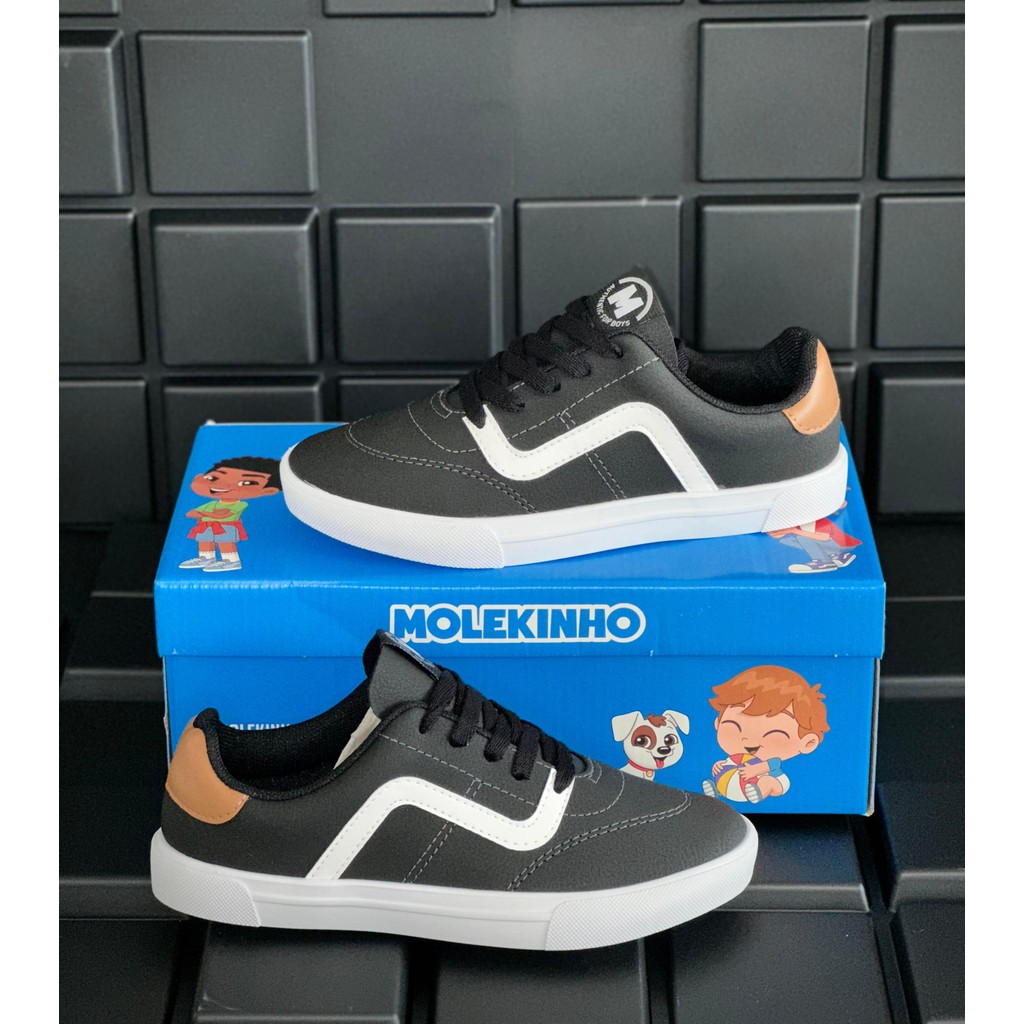 Tênis Infantil Molekinho Masculino menino preto em Oferta na Shopee