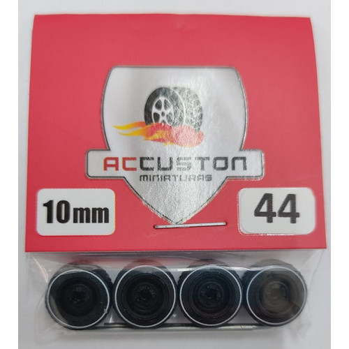 Rodas com pneu de borracha Para Customização de Hot Wheels Matchbox e Miniaturas 1/64  Ac Custon  10 mm modelo 44