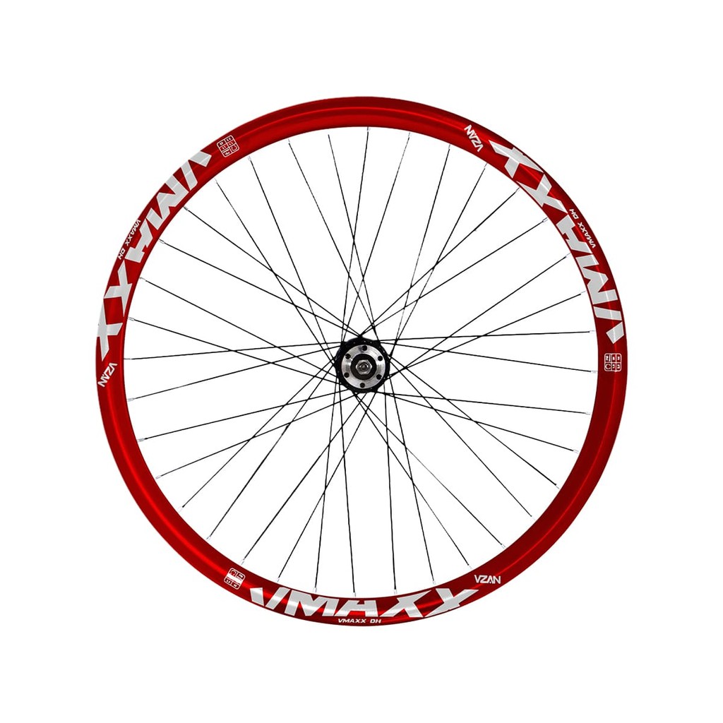 Roda Dianteira Aro 26 Vzan Vmaxx Neon Para Freio a Disco Cubo Rosca Cor:Vermelho Neon