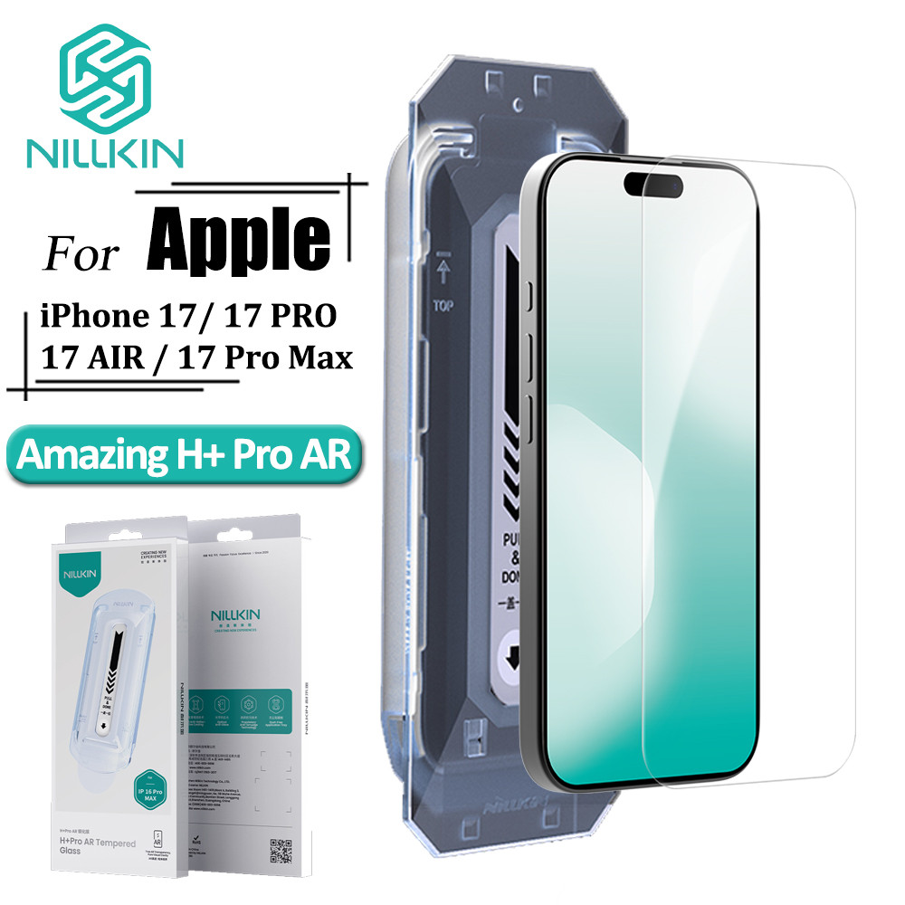 NILLKIN Vidro Temperado iPhone 17 Pro Max 17 17 AR 17 H + Fácil Instalação Protetor De Tela Anti-Reflexo 3D