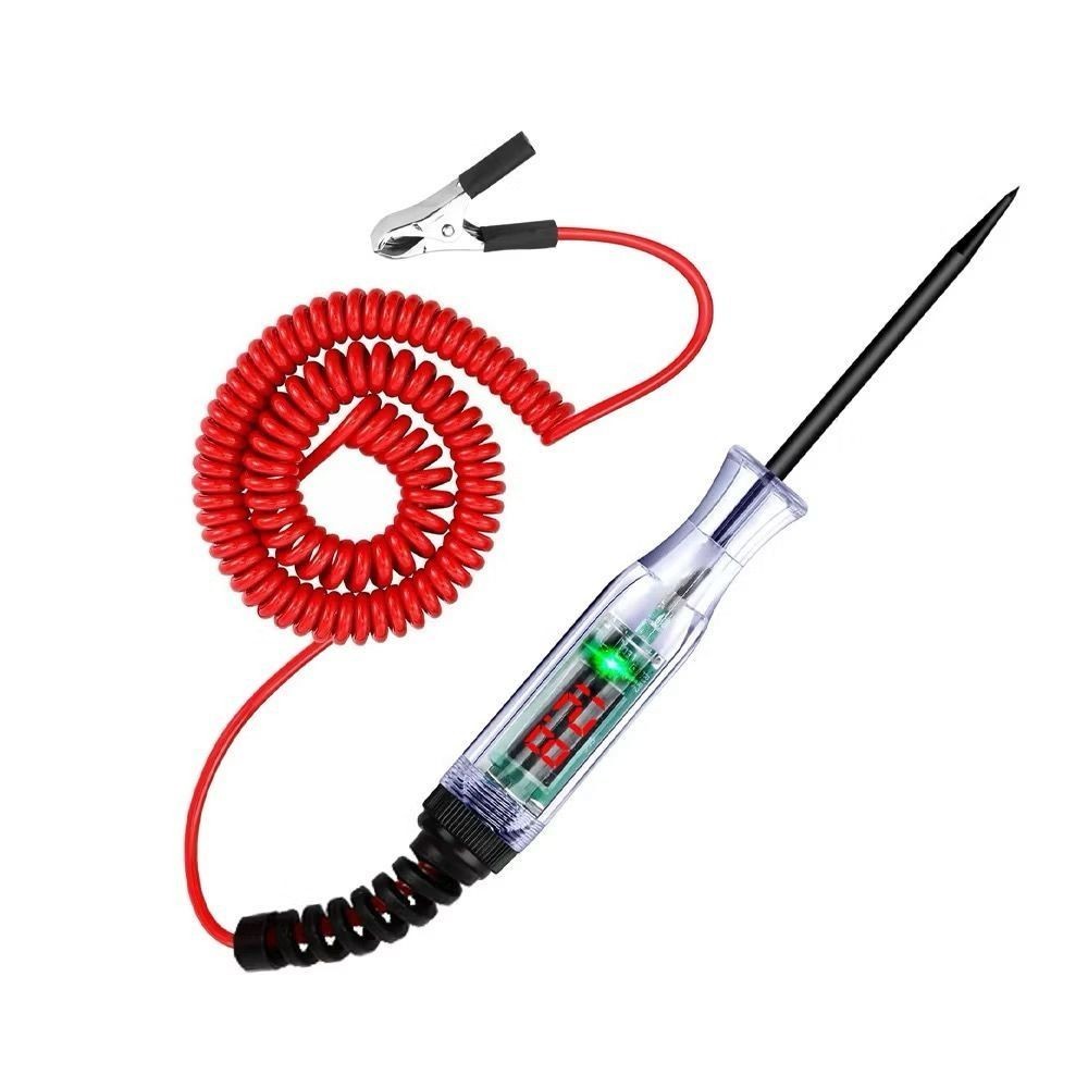 Testador de Luz Automotivo Digital LED 3V-48V com Voltímetro e Sonda para Verificação de Carro ---canaa