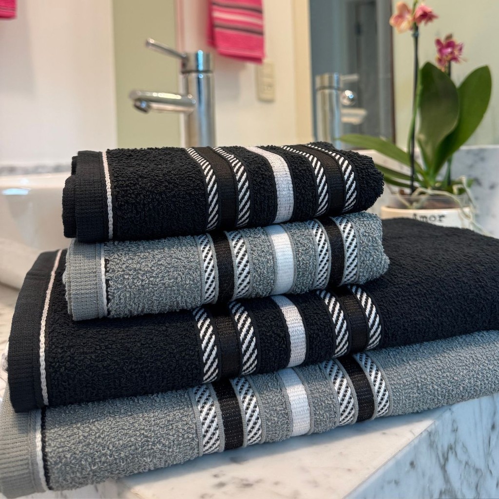 Kit 4 Peça Toalha De Algodão 2 Banho + 2 Rosto Conforto Macia E Absorvente Atacado em Oferta na Shopee