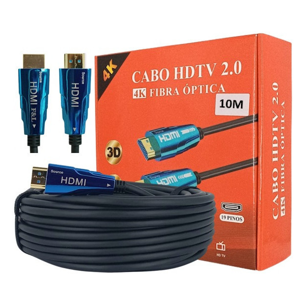 Cabo Hdmi 2.0 Fibra Optica 4k - Hdmi 4k.