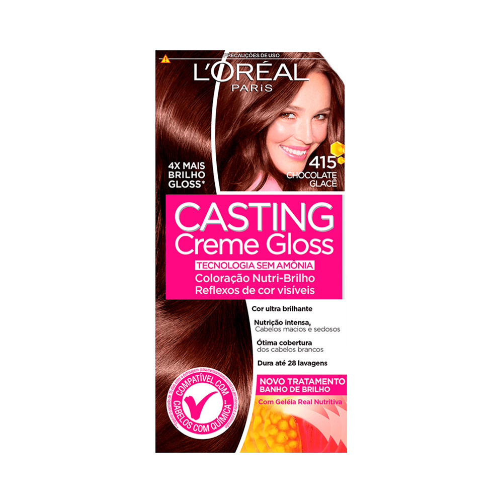 Coloração Casting Gloss 415 Chocolate Glacê em Oferta na Shopee