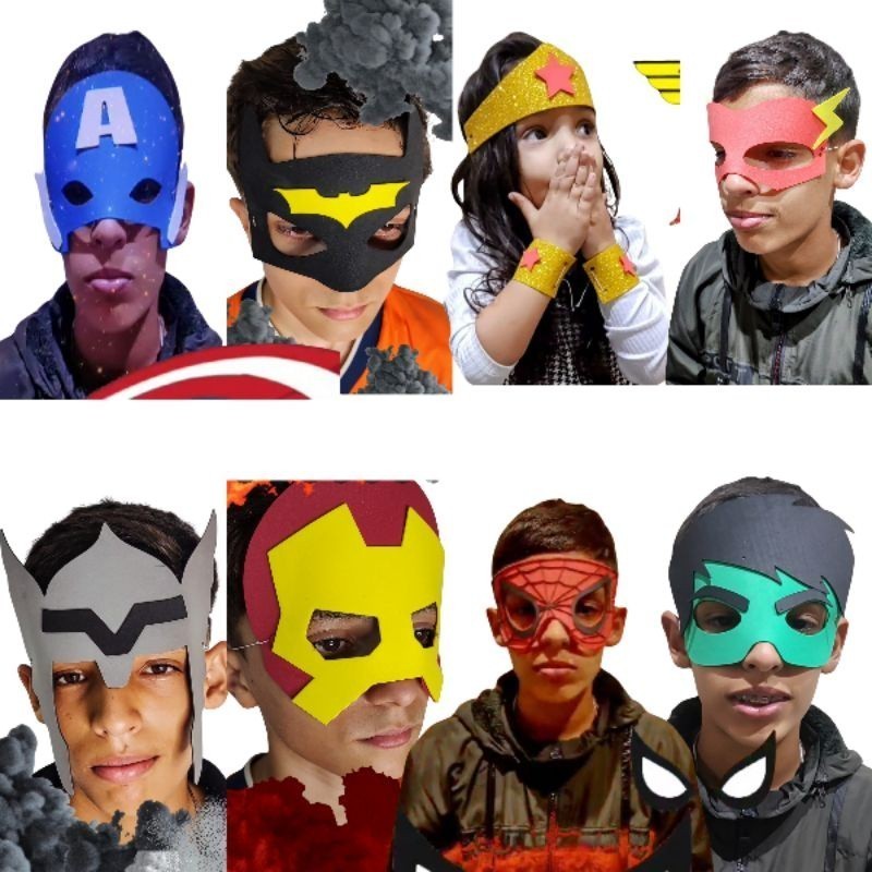 Máscara  Personagens 15 unidades com elástico, Eva, festa, aniversário em Oferta na Shopee