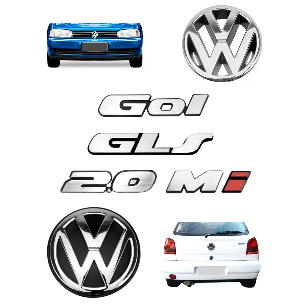 Kit Emblemas Gol Gls 2.0 Mi - Bola G2 - Modelo Original
