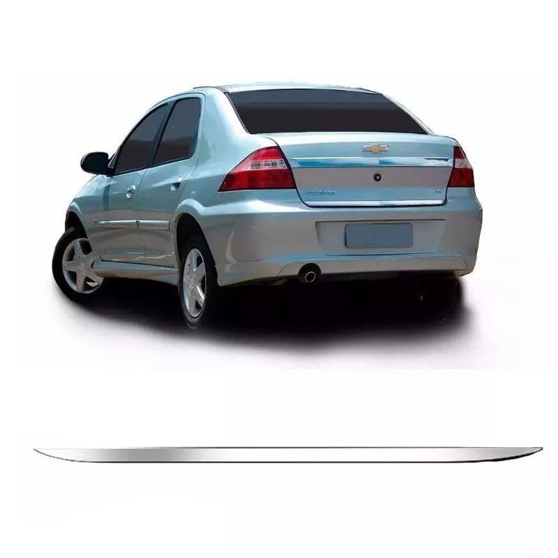 Friso Traseiro Porta Malas Para Prisma /12 Cromado Resinado em Oferta na Shopee