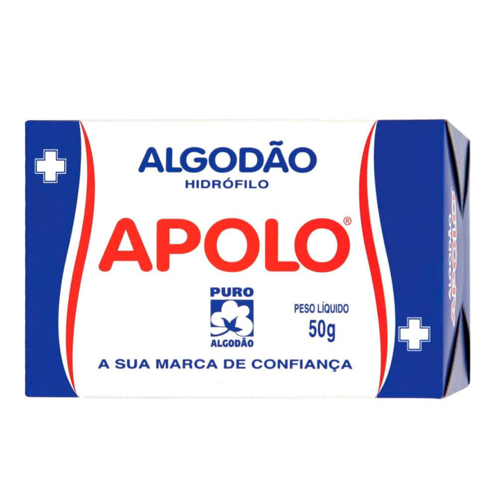 Algodão Apolo Hidrófilo 50g em Oferta na Shopee