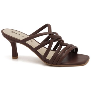 Tamanco Feminino Salto Fino Marrom Ramarim 2527205-2 em Oferta na Shopee