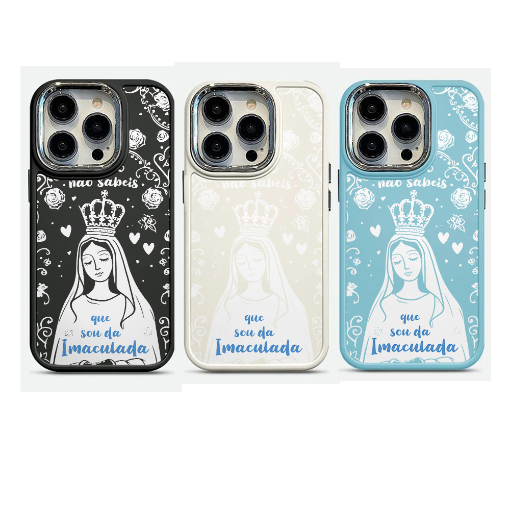 Capinha Capa de celular Silicone Nossa Senhora Aparecida Para iPhone 16 15 14 13 12 11 Promax XS MAX XR X 14 15 Pro case