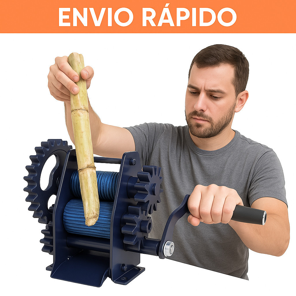 Engenho Moedor de Cana Manual 3 Moendas para Moer Garapeira Caldo de Cana Engenhoca
