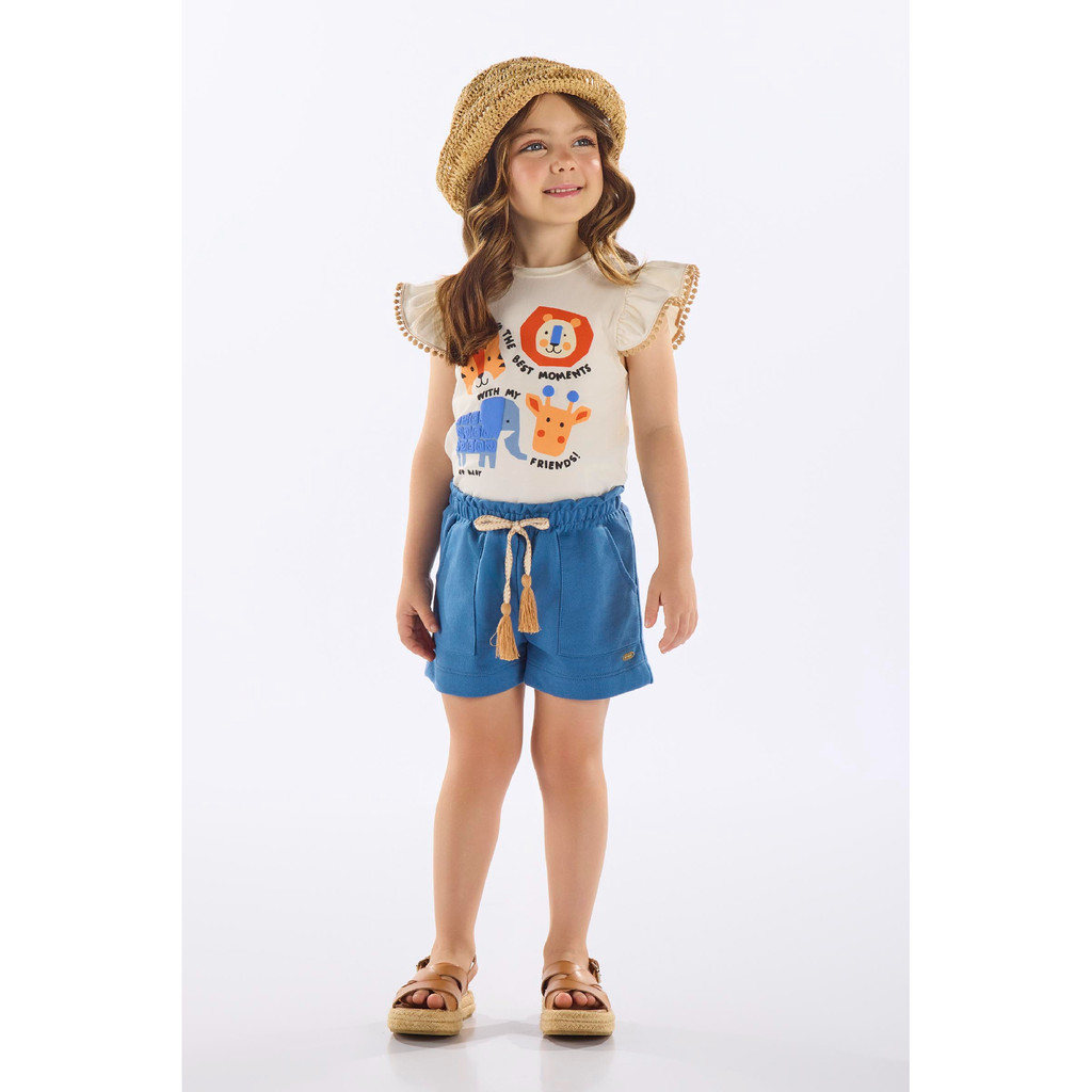 Conjunto Infantil com Blusa e Short Up Baby em Oferta na Shopee