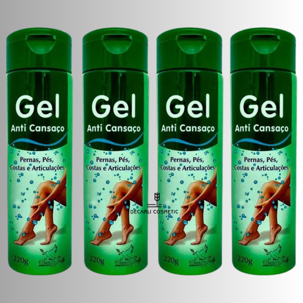 4 UN Gel Anti Cansaço 220g - SAN JULLY