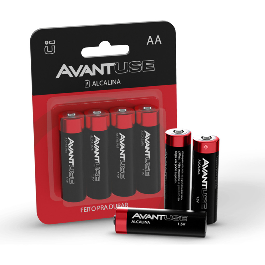 Kit 4 Pilhas Alcalina Pequena AA 1.5v Cod: 408010016 Avant Use em Oferta na Shopee