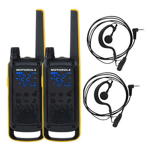 Rádio Comunicador Motorola T470br Com Par De Fones De Ouvido