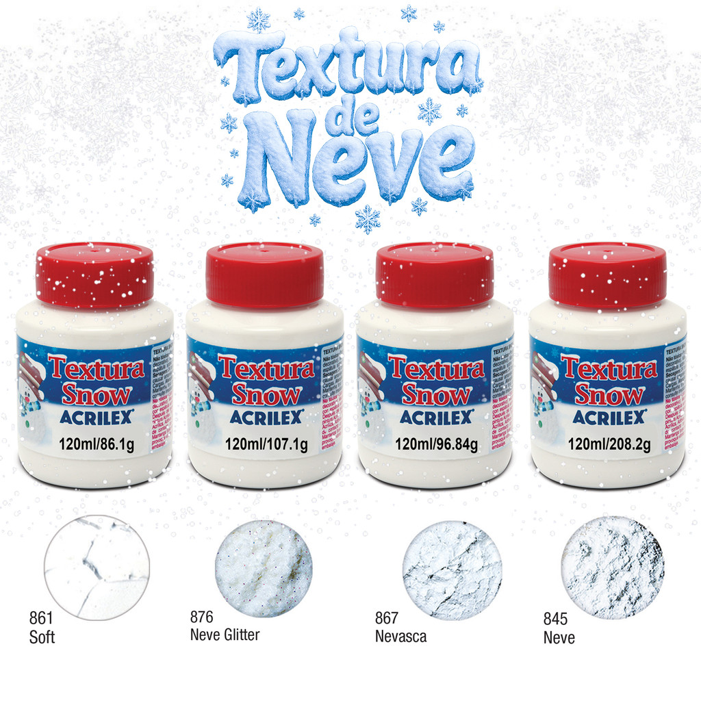 Textura Criativa Neve Snow 120ml – Efeito Neve Para Artesanato e Decoração em Oferta na Shopee